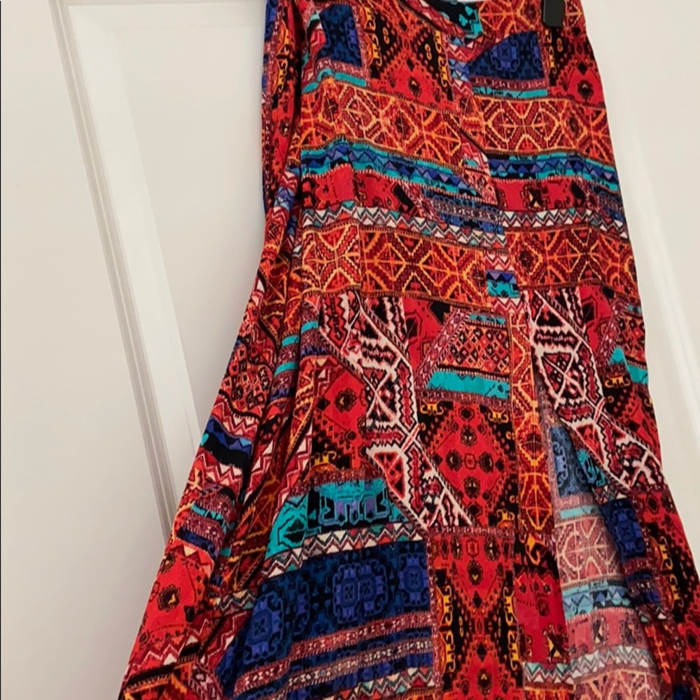 Plus Size Forever21 Red Multi color Maxi Skirts